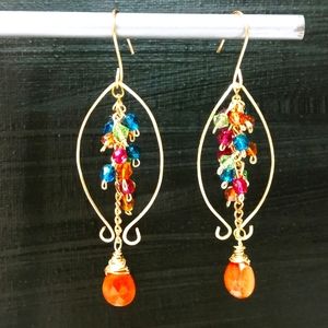 Colorful drop earrings
